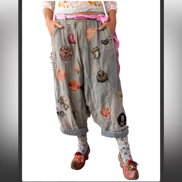 Magnolia Pearl Embroidered Patch Joni Trousers - Picture 1 of 10